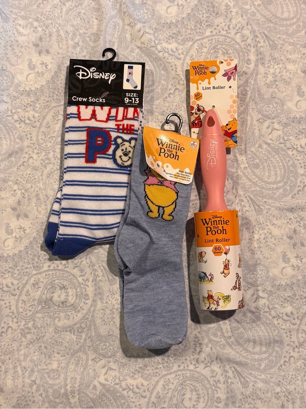 Winnie the Pooh Adult Socks, Child Socks & Lint Roller